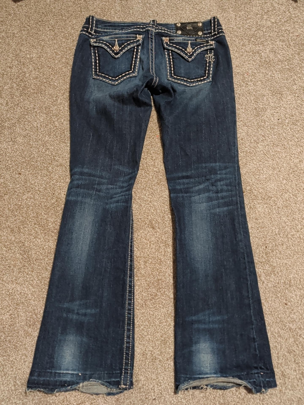 Miss Me Size 30 Bootcut Jeans Dark Wash Rhinestone Y2K Western JY5014BV